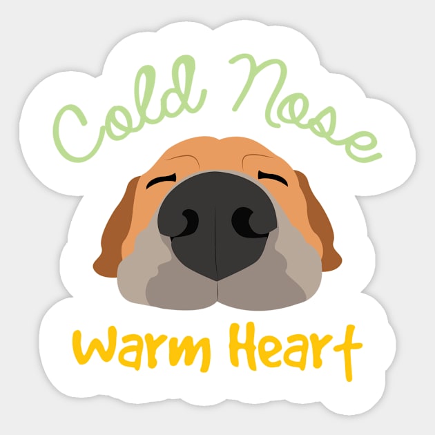 Cold Nose Warm Heart... Sticker by veerkun